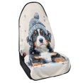 thumbnail image 2 of XYZCANDO Car Seat Cover Auto Protector, Compatible with Van Front Seats, Car Seat Towel Cover Fit for Trucks SUVs(Bernese Mountain Puppy in Snow 1pcs), 2 of 6