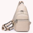 thumbnail image 1 of Bolso De Hombro Bolso bandolera de PU de hombro compuesto duradero para el ocio diario (Beige), 1 of 5
