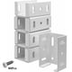 thumbnail image 1 of Heavy Duty Aluminum Fence Bracket for Vinyl Fencing Panel to Post Connection, Metal Replacement for 2.75in Plastic Brackets, Fits 2-3/4" Rails, 8 pcs, 1 of 5