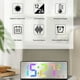 thumbnail image 5 of Reloj de pared digital con pantalla de temperatura y humedad | Reloj silencioso con pantalla a color y alimentación por USB/pilas para salón y dormitorio | Decoración moderna para el hogar, 5 of 8