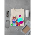thumbnail image 3 of Colorful Corgi Dog W Bandana T-Shirt Men -Image by Shutterstock, Male 4X-Large, 3 of 4