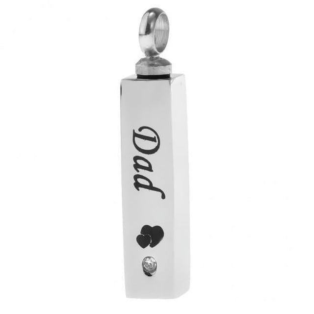 lionlar 2x Émail Cœur Imprimé Pendentif en Acier Inoxydable Urne Crémation Support Cendre Simple