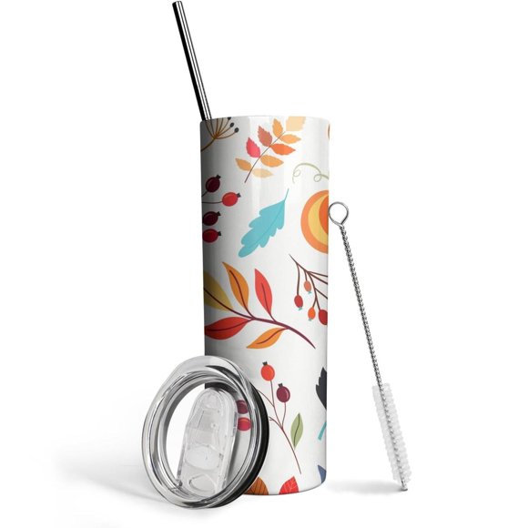 Feuilles 20 Oz Isolées en Acier Inoxydable - Gobelet à Double Paroi Isolée sous Vide - Cadeaux d'Anniversaire pour Maman Sœur Amis Femmes