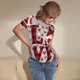 thumbnail image 3 of Fotbe Buffalo Plaid Love And Gnome Body de Mujer con Cuello Redondo y Mangas Cortas, Sin Mangas Ajustado, Suave, Cómodo y Básico-X-Large, 3 of 7