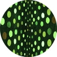 thumbnail image 1 of Ahgly Company Indoor Round Abstract Green Contemporary Area Rugs, 6' Round, 1 of 1