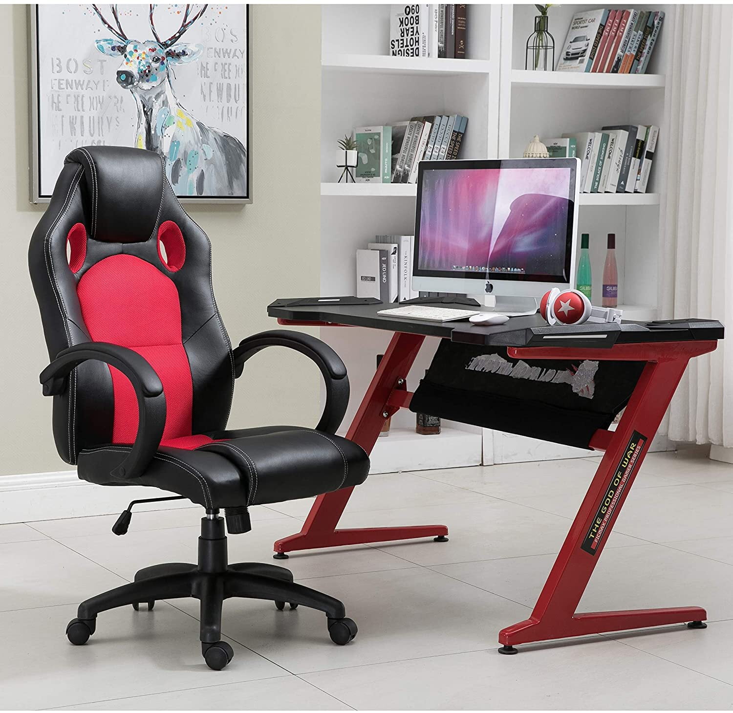 Gaming Chair, Maximum Overall Height Top to Bottom 47.7'''', Synchro