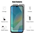 thumbnail image 3 of UZWZW Privacy Screen Protector for Samsung Galaxy A16 5G/ 4G, 4 pack, 3 of 7