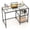 Black, variant on 42" Modern Home Office Desk with 2 Open Shelves and Metal Frame, Computer Desk Laptop PC Work Table, Black