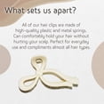 thumbnail image 4 of 4pcs 4 Inch Large Hair Claw Clips, Big hair Clip for Thin Hair, Thick Hair, Women, Girls, Strong and Long Metal Spring, Matte Finished and Bright Finished, 4pcs and 6pcs (Style 1), 4 of 5