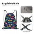 thumbnail image 3 of Kdxio Colorful Carp Streamer 1 Print Drawstring Backpack Bag,Waterproof Draw String Back Sack, Gym Drawstring Bags Swim Bag For Unisex, 3 of 5