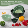 thumbnail image 7 of GPED Mixing Bowls with Lids Set, 12 Piece Plastic Mixing Bowls Set, Nesting Mixing Bowl for Space Saving Storage, Ideal for Cooking, Baking, Food Prep (Green), 7 of 7