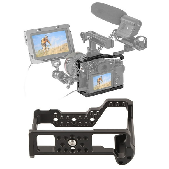 Camera Cage, CNC Precise Machining Aluminium Alloy Cameras Cages Higher Bearing Capacity Strong Extensibility for Fuji XT3