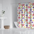 thumbnail image 2 of Pioneer Flower Floral Print Pattern Shower Curtain 84"x72", Bathroom Decorative Shower Curtain Set with 12 Hooks, Waterproof Washable, 2 of 6