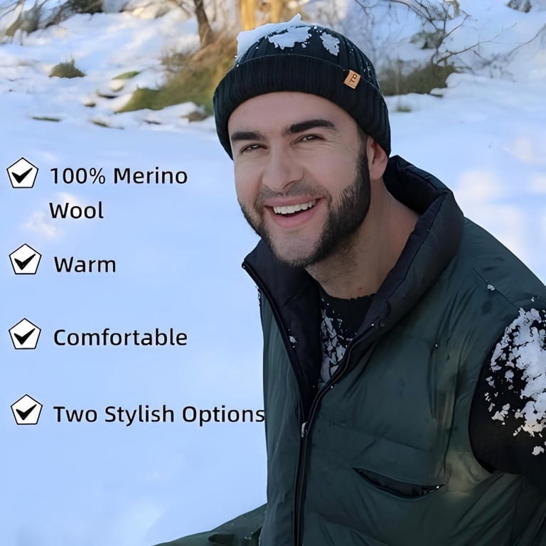 TOP-EX XL/XXL Merino Wool Beanie 100% Wool Winter Hat for  display picture 2