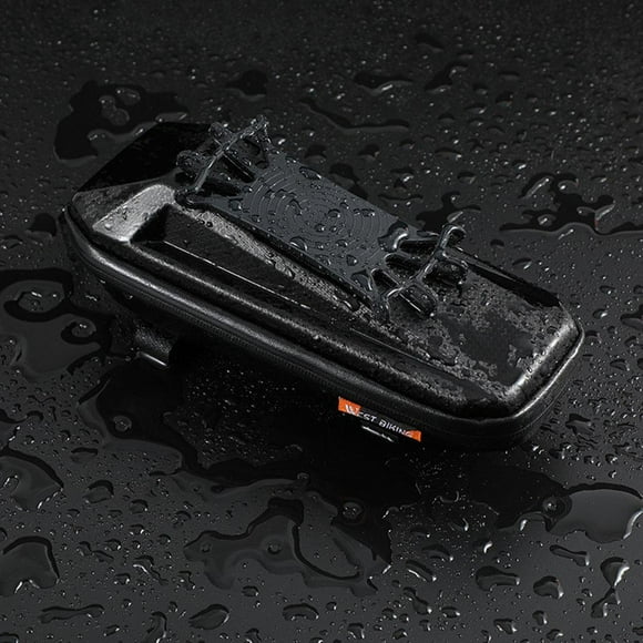 Bolsa de Almacenamiento para Marco Frontal de Teléfono de 6,5 Pulgadas, Resistente , Bolsa de Tubo , Pantal Táctil Sensible, Accesori Negro DYNWAVEMX Caja del marco delantero de la bicicleta