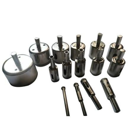 

Tools Home Essentials 15Pc 3-45Mm Diamond Hole Saw Drill Set 100 Grits Tile Glass Drill