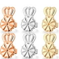 thumbnail image 2 of 3 Pairs Earring Lifters,Hypoallergenic Earring Backs For Droopy Ears,Adjustable Crown Earring Backs For Heavy Earring, 2 of 8