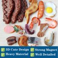 thumbnail image 3 of Un conjunto de divertidas pegatinas tridimensionales para refrigerador, simulación de carne, cordero, chuletas, mensaje magnético, 3 of 5