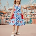 thumbnail image 2 of ZACPNCV 4th of July Toddler Girl Outfit Fourth of July USA Dress Kids Little Girl Independence Day Clothes Blue 5-6 Years, 2 of 7