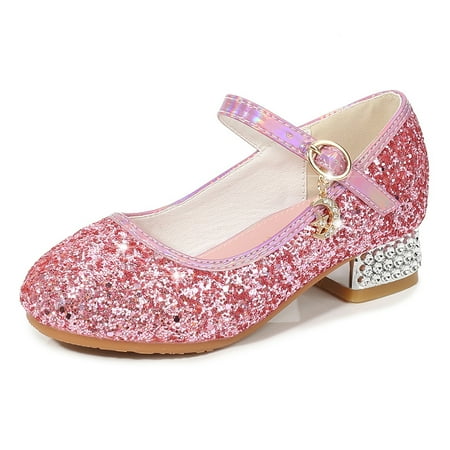 

Girls Princess Shoes Glitter Sequins Dress Shoes For Wedding Birthday Party Dancing Performance