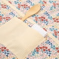 thumbnail image 4 of Mainstays Chef Kitchen Apron, 28" x 32" Cotton Apron with Pocket for Cooking, Baking, Gardening, Multi Floral Yellow Gingham, 4 of 7