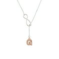 thumbnail image 2 of Delight Jewelry Rose Goldtone Crystal Initial - G - Silver tone Elegant Infinity Lariat Necklace, 2 of 4