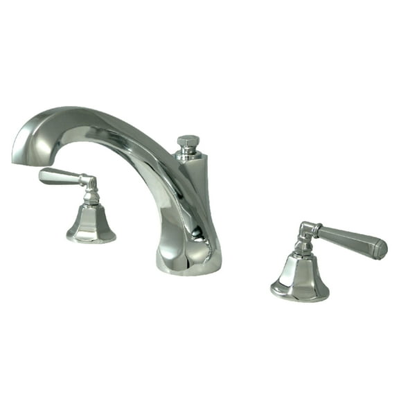 Kingston Brass KS4321HL Roman Two-Handle Deck Mount Roman Tub Faucet, Polished Chrome