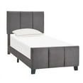 thumbnail image 2 of Twin Modern Channel Bed in Flannel Gray, 2 of 2