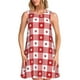 thumbnail image 1 of Disketp Red Plaid Daisy para Vestido sin Mangas para Mujeres, Vestidos de Verano para Mujeres, Casual y Holgado para la Playa, 1 of 7