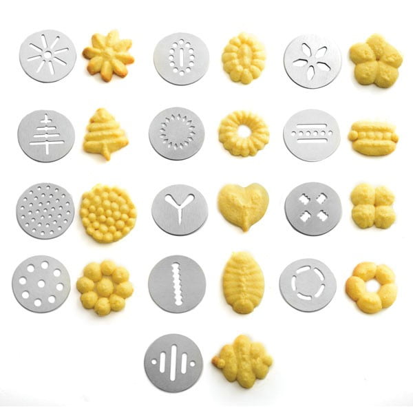 Best Professional Cookie Press Kit 13 Metal Stainless Steel Cookie Press Discs Walmart Com Walmart Com