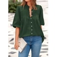 thumbnail image 3 of Blusa PRETTYGARDEN para mujer, verano 2025, manga corta, cuello en V, 3 of 9