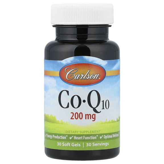 Carlson CoQ10, 200 mg, 30 Soft Gels