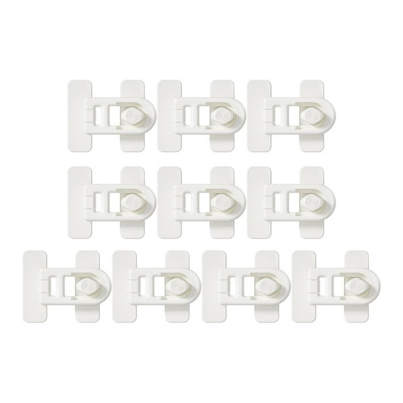 Locks de 10x Baqueros de gabinete con palo para probar para bebés Cerraduras de refrigerador Seguridad CLANCAS DE LA CABEZA CABECTOR