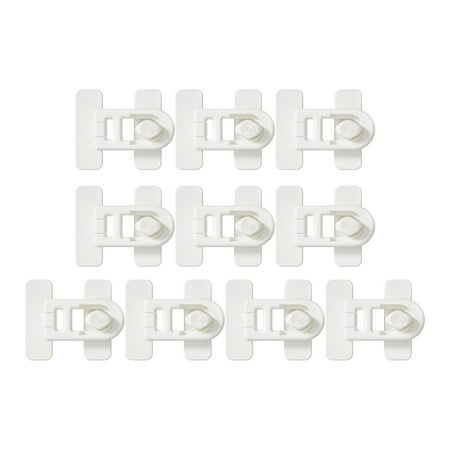 LeeQinersw 10x Oven Locks Cabinet Locks with Stick Baby Proofing Refrigerator Locks Security Child Latch Locks for Refrigerator Drawers White