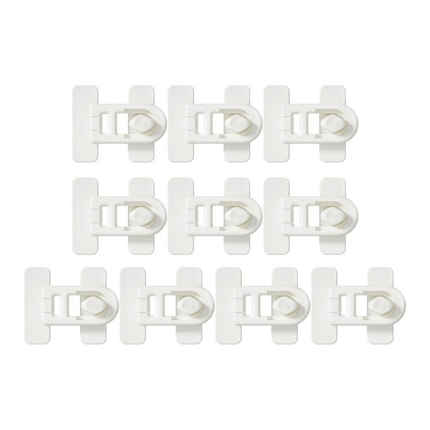 Locks de 10x Baqueros de gabinete con palo para probar para bebés Cerraduras de refrigerador Seguridad CLANCAS DE LA CABEZA CABECTOR