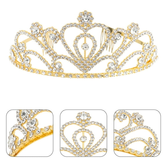 MLINS  60th Crown Hair Accessory Wedding Piece Eye-catching Bride