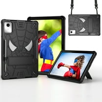 Dteck for Lenovo Tab M11 Case 11" 2024,Heavy Duty Shockproof Protective Case with Shoulder Strap,Built-in Kickstand Sturdy Rugged Tablet Case for Lenovo TB-330FU/330XU,Black