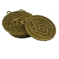 thumbnail image 2 of 6 unids / pieza Vintage Punk azteca moneda medallón collar de colgante DIY hallazgos artesanía joyería Hugo Colgante de calavera con medallón de moneda, 2 of 5