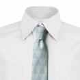 thumbnail image 3 of Men's Tie, Triangles from Polka Dots, 3.7", Pale Blue White, by Ambesonne, 3 of 4