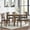 Walnut(Faux Leather), variant on Leumius 6 Pieces Dining Table Set,Wood Dining Table Set with 4 Upholstered Leather Chairs and a Bench,Kitchen Dining Set for 6,Wooden Dining Furniture Sets for Kitchen, Dining Room,Gray