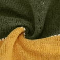 thumbnail image 4 of Plus Size Sweaters for Women S-5XL Color Block Striped Pullover Jumpers Long Sleeve Crew Neck Warm Cozy Tops (XL, Green), 4 of 6