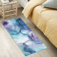 thumbnail image 6 of Blue and Purple Marble Luxury Kitchen Rug Non Slip Bathroom Plush Mat Shaggy Bedroom Carpet 39"x20", 6 of 6