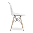 thumbnail image 5 of Aron Living Pyramid 17.5" Plastic and Beech Wood Dining Chair in Clear, 5 of 5