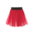 thumbnail image 2 of Moggemol Jupe Tutu pour Filles Enfants 3 Couches Princesse Ballet Danse Jupe en Tulle Rouge 30 cm, 2 of 6