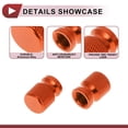 thumbnail image 5 of Unique Bargains 4 Pcs Mesh Pattern Tire Valve Stem Caps Decorative Tyre Valve Dust Covers Aluminum Alloy Orange 16mm, 5 of 7