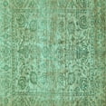 thumbnail image 1 of Ahgly Company Indoor Square Oriental Light Blue Traditional Area Rugs, 8' Square, 1 of 4