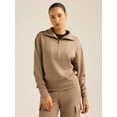 thumbnail image 4 of Scoop Women’s & Women's Plus Ultimate ScubaKnit Half Zip Sweatshirt, Sizes XS-4X, 4 of 5