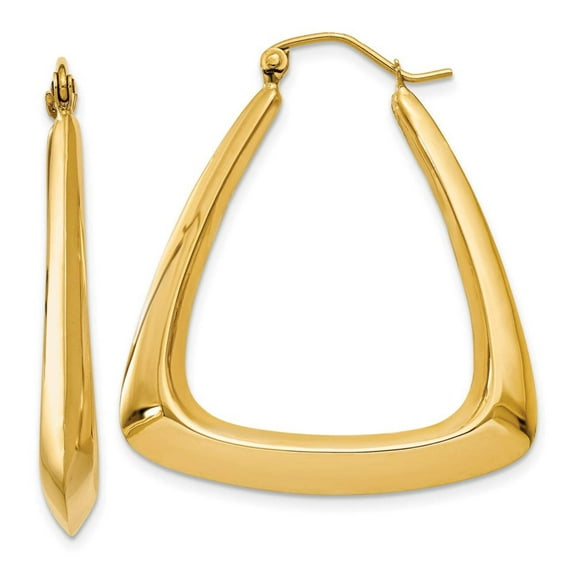 Primal Gold 14 Karat Yellow Gold Fancy Hoop Earrings