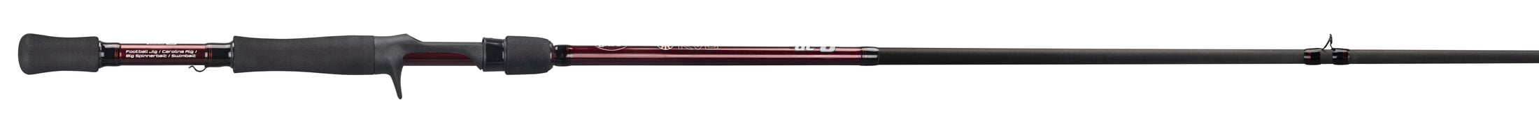Lew's KVD Series Casting Fishing Rod, 7-Foot 6-Inch Heavy Power XF Football Jig/Carolina Rig/Big Spinnerbait/Swimbait, Red