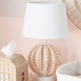 thumbnail image 3 of Bouclair White & Natural Wooden Bead Base Table Lamp, 3 of 8